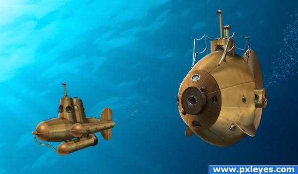 Creation of Steampunk submarines: Final Result